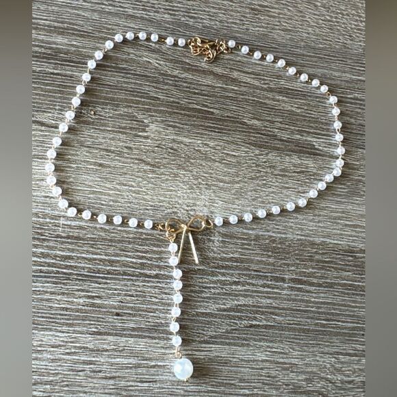 Bohemian pearl necklace A857 - Picture 3 of 3